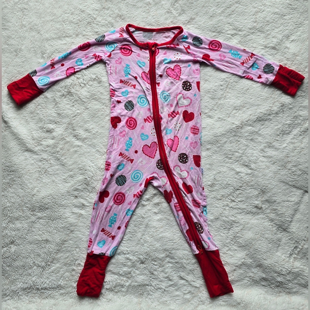 Valentine's Day Print, Little Sleepies, 6 to 12 months